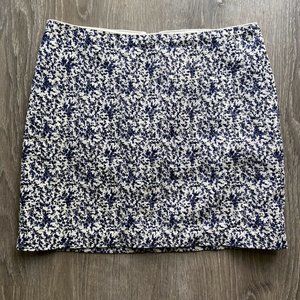 Madewell blue floral skirt size 6